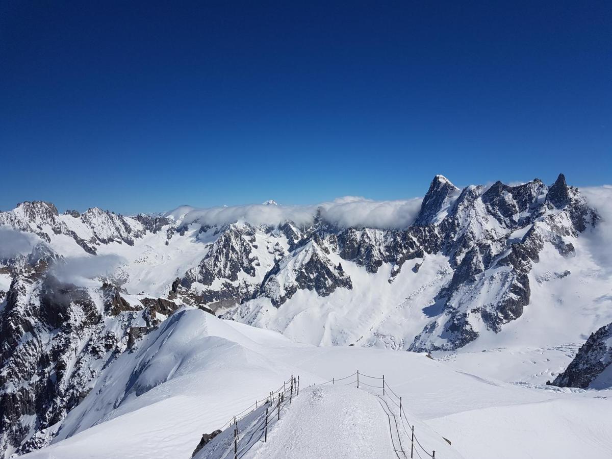 Vue Brevent Sublime En Centre Ville Avec Parking Prive Chamonix Exterior foto