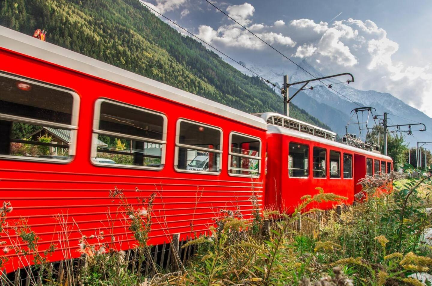 Vue Brevent Sublime En Centre Ville Avec Parking Prive Chamonix Exterior foto